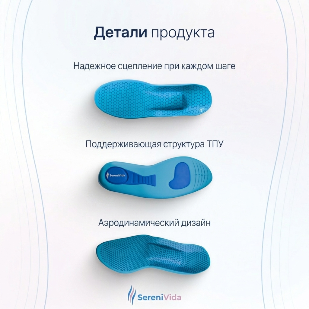 Стельки ComfyFeet™️ - Наслаждайтесь днями без боли, без дорогих процедур и визитов к врачу....